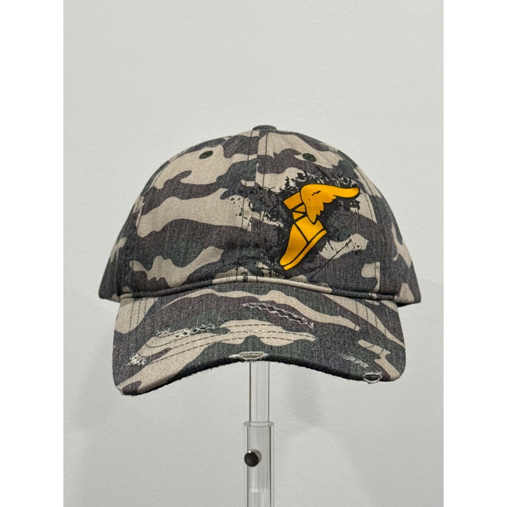 Goodyear Hat Baseball Cap Unisex OSFM Camo Good Distressed Wingfoot Logo